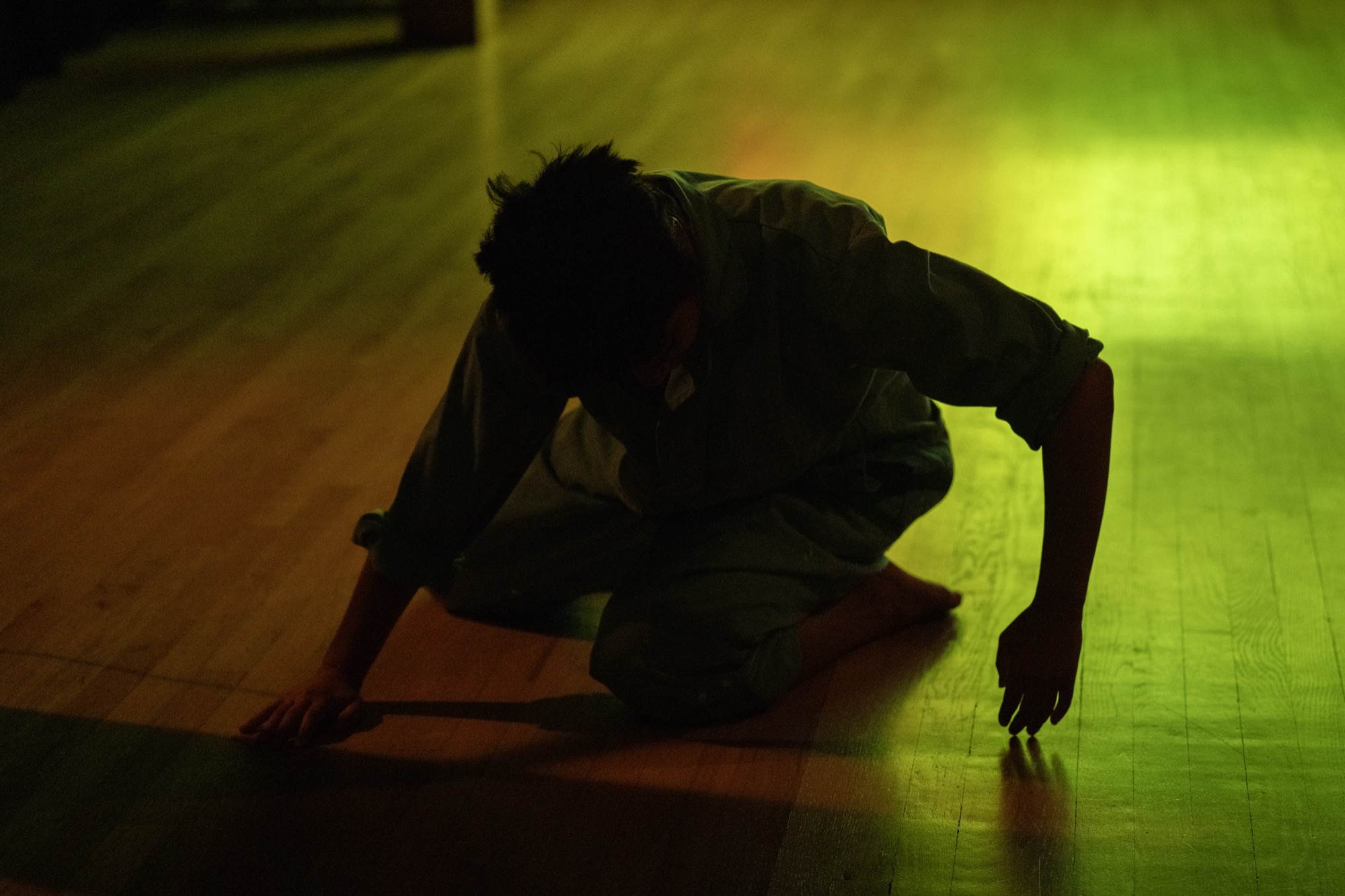 Photograph of Morgan Gregory from a BAX Space Grant residency rehearsal